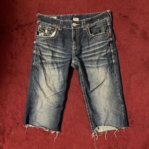 True Religion Cut Skinny Jean 34” Jorts